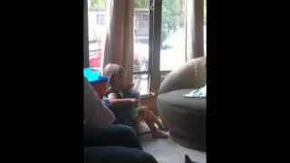 Beautiful little girl caught smoking her little block.