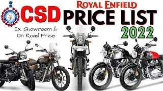 Latest Royal Enfield PRICE LIST CSD Price - JAN 2022 | फौजी और आम आदमी Price 😰