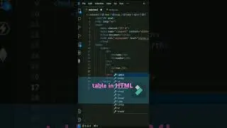 table in HTML