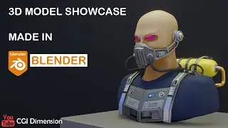 Sci Fi Suit And Mask 😀 | Hard Surface Modeling Blender | Showcase  #blender #Scifi