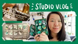 STUDIO VLOG | WooCommerce Shop orders, Pin bundles, and some procreate speed paints!