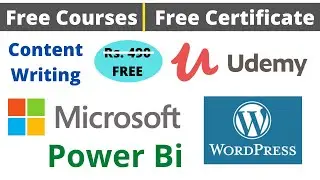 Free Certificate Udemy Courses Microsoft Power Bi WordPress tutorial  Online Classes 