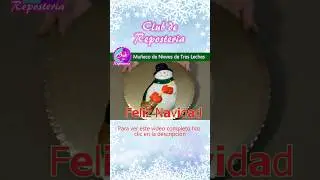Muñeco de Nieve con Gelatina Tres Leches - Postre de Navidad #shorts
