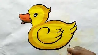 How to draw a cute Duck drawing for Beginners | step by step @artworkbyamit2452