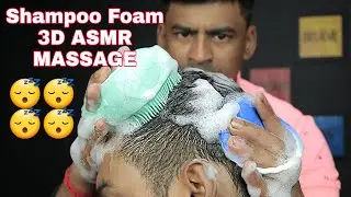 ASMR Head Massage With Shampoo Foam | ASMR Shampoo Massage With Comb | Head Massage And Neck Crack