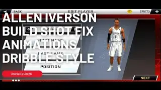 ALLEN IVERSON BUILD FOR YOUR MY CAREER ANIMATION'S SHOT FIX BEST ARCHETYPE NBA 2K20 MOBILE