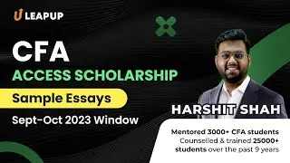 CFA Access Scholarship Essay (Updated as per the September 2023 window requirement)