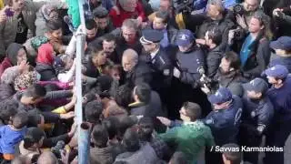 Refugees Block Police from Entering Elliniko Camp in Athens