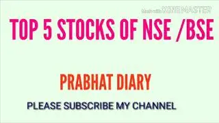 Indian Stock Market NSE / BSE best Trading Companies starts from Letter 
