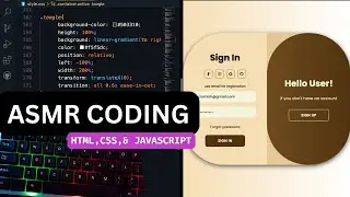 ASMR CODING - Animated Login & Register Form using  (HTML, CSS, & JavaScript only)