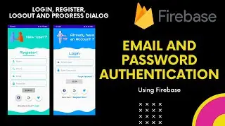 Email and Password Authentication with Firebase in Android Studio| Login and Signup with email pass