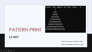Pattern printing coding in c#.net from top to bottom with one to many - dynamic length
