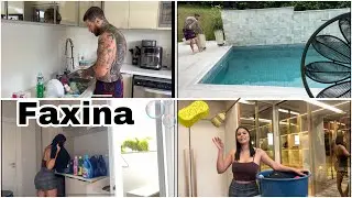 CLEANING THE MANSION | my husband always helps a lot + I washed clothes and put them away