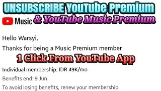 How To Unsubscribe Youtube Premium or YouTube Music Premium from Youtube App