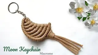 Macrame Moon Keychain | DIY Macrame Moon Tutorial
