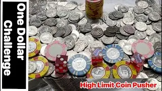 One Dollar Challenge played by everyone inside the Coin Pusher! 576