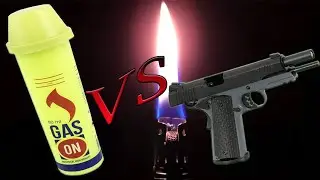 Let's fill an airsoft GBB pistol with lighter gas.
