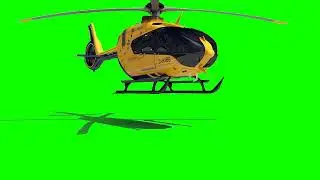 Footage green screen Helicopter H135 Airbus