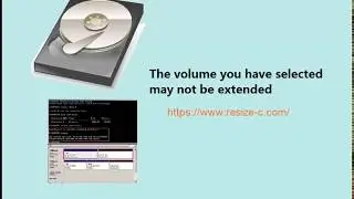 Fix The volume you have selected may not be extended