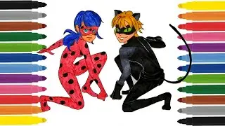 Как нарисовать Леди Баг и Супер-Кота / Drawing Miraculous Ladybug & Cat Noir