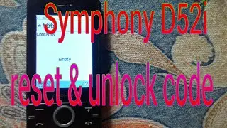How unlock Symphony D52i #Reset code