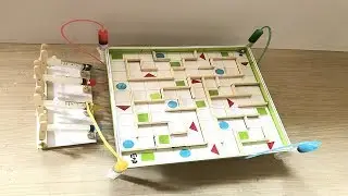 Board Game Marble Labyrinth from Popsicle Stick | Mr Lou