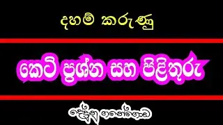 දහම් කරුණු කෙටි ප්‍රශ්න හා පිළිතුරු 02 කොටස Dhamma Questions and Answers 02 Dedunu paradisaya