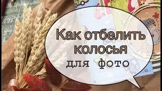 Декор для фото. Как отбелить кольсья. Скрапбукинг.