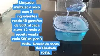 FAÇA LIMPADOR MULTIUSO A SECO COM 3 INGREDIENTES!!! RECEITA DA NOSSA FLOR ELIZABETH COSTA.