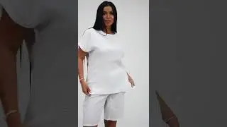 Женский костюм с шортами 82026  белый