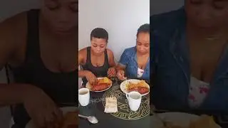Eating challenge with my daughter Mrsben  🤣🤣🤣 Omo 400 euro big ooo Jesus😱