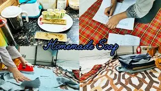 Aaj Ghar Per Herbal Soap Banaya | Husband Ke Sare Daily Use Ke Kapdo Ko Aaj Iron Kara | Vlog #15 |