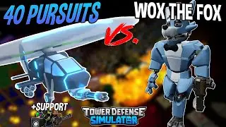 40 PURSUITS VS. WOX!! Tower Defense Simulator - ROBLOX