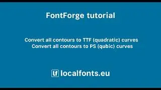 FontLab 8. PS to TTF convertion