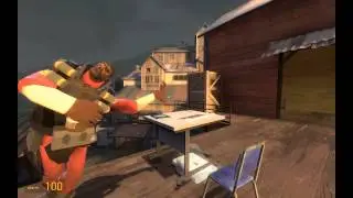 Demoman brokes Heavy's iMac