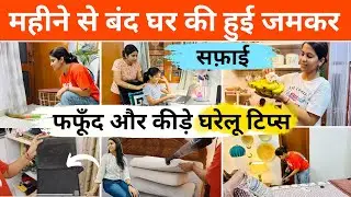 महीने से बंद घर और फफूँद से भरा KITCHEN कैसे साफ़ किया ?? एक Housewife का FULL HOUSE CLEANING DAY