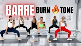 50 MIN BARRE BURN & TONE | Full Body Definition Workout NO REPEAT