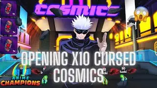 Opening 10 CURSED COSMICS FOR GODLY GOJO in ANIME CHAMPIONS