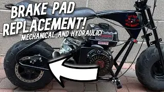 How To Replace Brake Pads On A Minibike! Monster Moto/Motovox