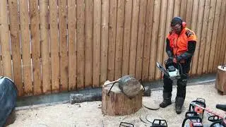 STIHL Carbon Fibre Chainsaw Rips through hard wood Timber Sports