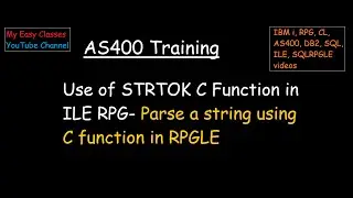 Use STRTOK C Function in RPGLE - Parse string using C function in RPGLE-Working with pointers in RPG