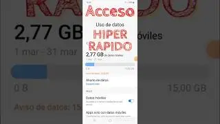 📲👌 En segundos, acceso Uso de datos en Android