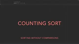 9. Counting Sort Python Practice