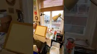Come inside my art room… #artwork #art #studiospace #artspace #originalpainting