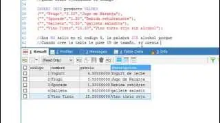 Crear base de datos y tablas en MySQL, insertar datos.