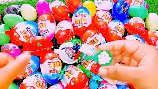 200 Colored  Glitter  Kindar Surprise Eggs  Toy Opening A Lot Of  Kindarjoy  chocolate  ASMR