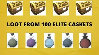 Runescape 3 Loot from 100 Elite Clue Caskets!
