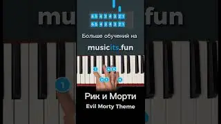 Тема из Рик и Морти 🚀как играть на пианино 🎹 по цифрам 👆 