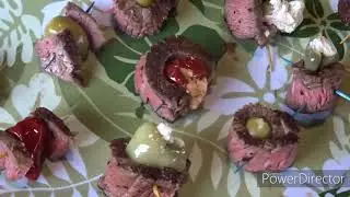 Camp Cooking Tuesday Steak Roll Antipasto Skewers