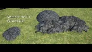 Distance Field material blend - Unreal Engine